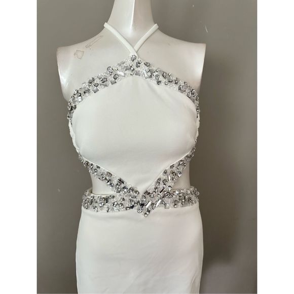 NWT PATBO Hand-beaded Halterneck Mini Dress US 2 $995 - Picture 6 of 11